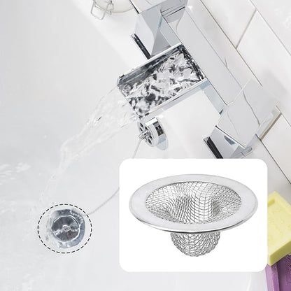 Antrader Kitchen Sink Strainer, 2Pcs Stainless Steel 2-Inch Diameter Mesh Round Filter Bathroom Bathtub Wash Basin Garbage Disposal Basket Filter