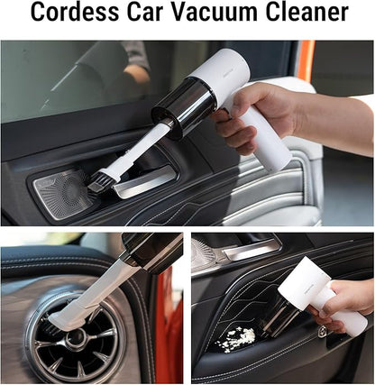 REIKIYA Portable Air Duster 150000RPM Super Power, 18000Pa Cordless Vacuum Cleaner Rechargeable Handheld Pump with LED Light, Adjustable Dust Blower for Computer Keyboard Car House Outdoor