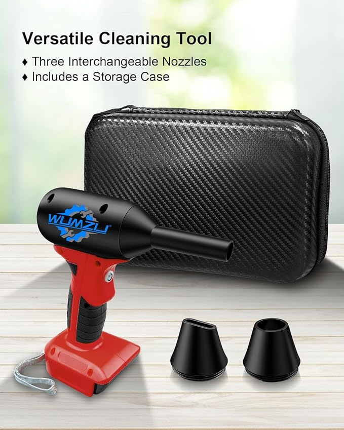 Portable High-Speed Compressed Air Duster with 130000 RPM Turbo Fan Compatible with Milwaukee M18 Battery for Computer Keyboards PC and Car Cleaning (Battery Not Included)