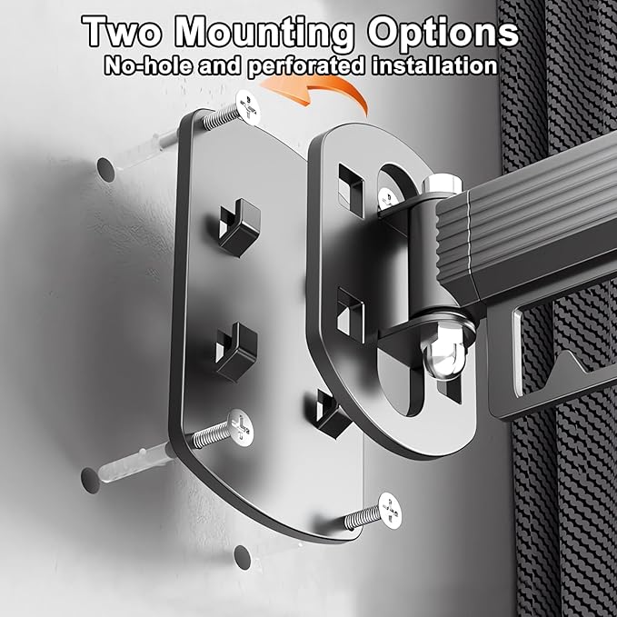 Clothes Drying Rack Wall Mounted Retractable Clothes Drying Rack Space-Saver Laundry Drying Rack Collapsible(Tri-Fold) for Balcony, Laundry, Bathroom, Patio, Apartment, Dormitory（Dark Grey）