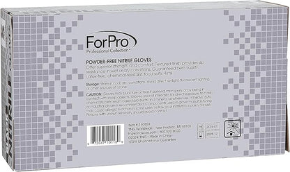 ForPro Disposable Nitrile Gloves, Chemical Resistant, Powder-Free, Latex-Free, Non-Sterile, Food Safe, 4 Mil