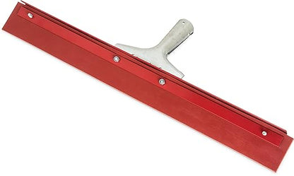 SPARTA Flo-Pac Gum Floor Squeegee Rubber Squeegee with Heavy Duty Steel Frame for Floor, Bathroom, Kitchen, Concrete, Tile, Garage, Commercial Use, 18 Inches, Red, (Pack of 6)
