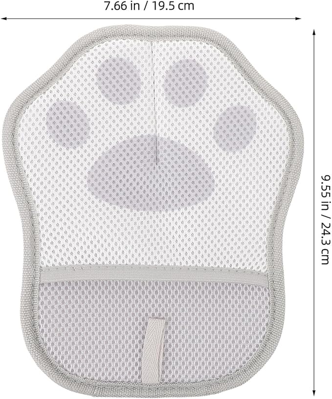 POPETPOP 3pcs Pet Grooming Gloves Set Electrostatic Hair Removal Mitts for Dogs and Cats, Soft Bathing and Shedding Brush, Reusable Pet Hair Catcher for Grooming and Cleaning