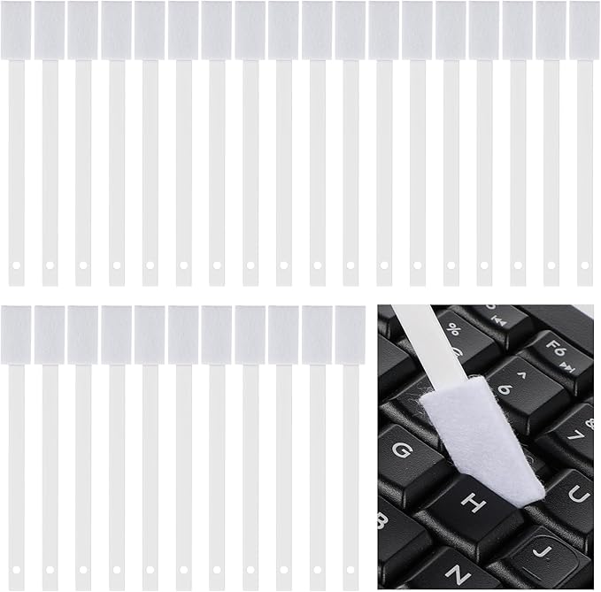 Tucnoeu 50Pcs Disposable Crevice Cleaning Tool Crevice Brush Crevice Hole Brush Suitable for Small Spaces,Keyboards,Grooves (White)
