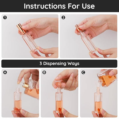 Segbeauty 5PCS Refillable Atomizer, 20ML Portable Travel Spray Bottle, Pocket Cologne Atomizer Cosmetic Fragrance Sample Container Sprayer Glass Perfume Bottles for Liquid Dispense
