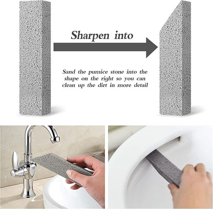 Lenicany 12Pack Pumice Stone for Toilet Cleaning Bowl Stick,Powerfully Cleans Hard Water Rings, Calcium Buildup & Stains, Suitable for Cleaning Toilet, Bathtubs, Kitchen Sink, Grill