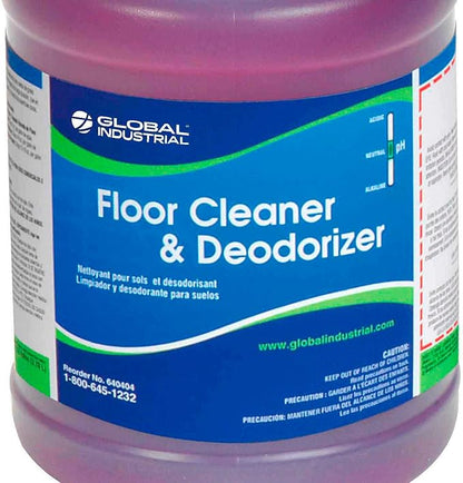 Global Industrial Multi-Purpose Floor Cleaner & Deodorizer, Lavendar Scented, 1 Gallon Bottle, 4/Bottles, Commercial & Industrial Multi-Surface Floor Cleaner