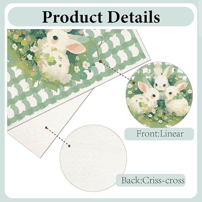 CREATCABIN 6Pcs Swedish Dishcloths for Kitchen Reusable Swedish Dish Towels Absorbent Cellulose Sponge Cleaning Cloths Washable Quick Drying Kitchen Dish Cloths Rags Green Rabbit Car 7.6 x 6.7 Inch