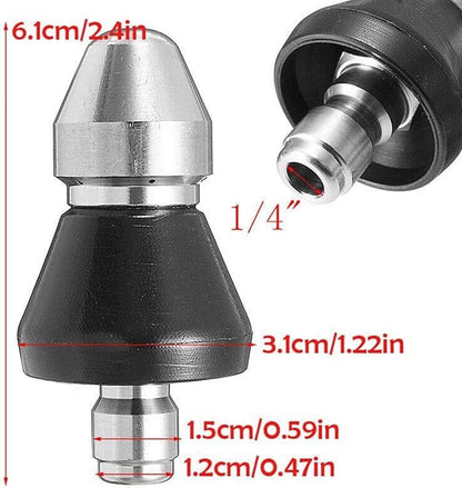 Sewer Cleaning Tool High-Pressure Nozzle, Toilet Auger, Clean Out Sewer Pipe, Drain Augers, Drain Clog Remover | Hair Clog Remover | Toilet Clog Remover