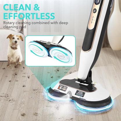 Frescares 6 Packs Steam&Scrub Mop Pads Replacement Power Pads Compatible with Shark,S8201 S8001 S7001 S7201 S7000AMZ S7000 S7005 S7020 S7001C Dirt Grip Scrub Adsorb Washable Pad