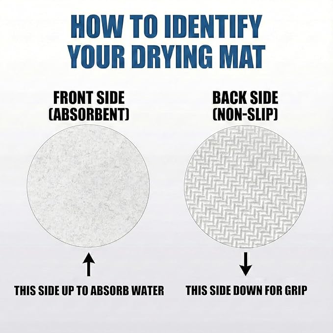 Customizable Kitchen Sink Faucet Mat: 24"Lx4"W Absorbent Sink Edge Protector & Bathroom Counter Protector - Quick Drying Splash Guard Cut to Fit 2, 3, 4 Holes Faucet, Soap Dispenser & Irregular Sink