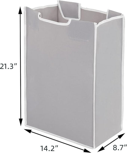 STORAGE MANIAC 2 Pack Laundry Sorter Replacement Bags, No Hangers, Laundry Hamper Cart Removable Replacement Bags, Laundry Storage Organizer Replacement Bags, Gray
