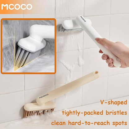 Crevice Cleaning Brush Grout Cleaner for Household use Multi-Purpose Hard Bristle Brushes Bathroom Brush for Kitchen Window Toilet Grout Bottle Sink Corners Blender Small Spaces 2 Pack White