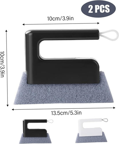 2 Pack Window Track Cleaner Tool, Window Sill Cleaner Reach Brush for Narrow Gaps, Wet & Dry Use, Removable Head Track Tool Sill