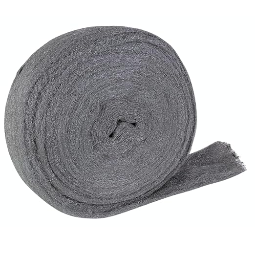 Steel Wool Reel - 3.5 in x 60 ft Fine Grade #0, Multi-Purpose Metal Protector, Rust Remover, Rodent Proofing Fabric Roll 2.5 lbs (1.13kg)