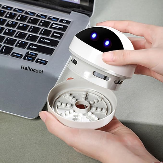 Desktop Vacuum Cleaner Mini Desk Vacuum Cleaner Portable Dust Crumb Sweeper Cute USB Vacuum for Picking up Crumbs Eraser Crumbs Pet Hairs Flakes Tiny Items on Desk Tabletop Keyboard