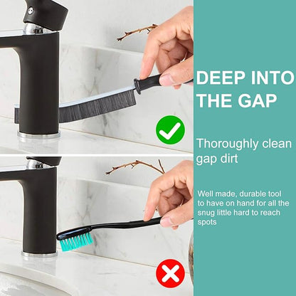 Crevice Cleaning Brush，Hard-Bristled Grout Brush，2026 New Multifunctional Gap Cleaning Brush Tool，Dead Corners Brushes for Bathroom Kitchen Tiles Window Door Slots，3pcs