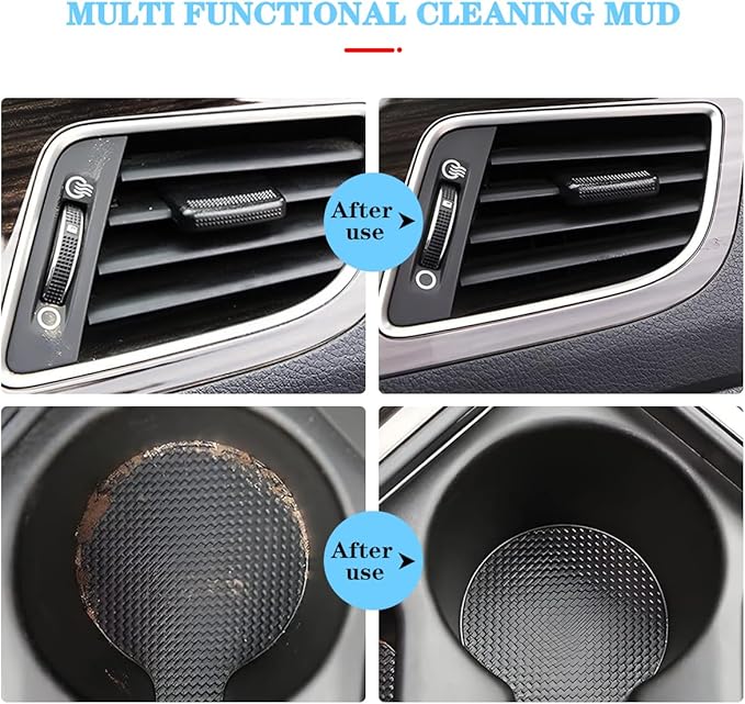 Cleaning Gel for Car, Universal Vehicle Interior Detailing Cleaning Putty Gel, Detail Cleaner Tools for Keyboard Vent PC Laptop Camera, Automotive Duster Remover Cleaner Accessories (Orange)