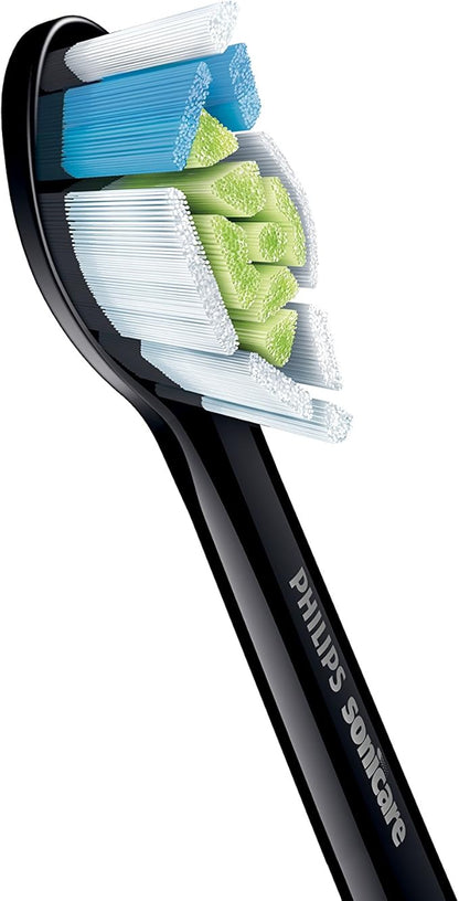 Philips Sonicare W DiamondClean - Genuine Replacement Electric Toothbrush Heads, Black, 2 Pack, HX6062/95