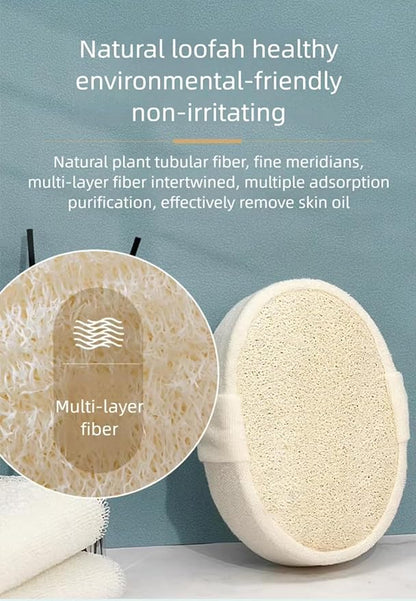 Natural Loofah Sponge – Exfoliating Body & Face Scrubber with Hand Strap, Plant-Based Shower & Bath Loofah Pad, Best Spa-Grade Skin Care for Men, Women & Bikini Area, Eco-Friendly Luffa, 1 Count