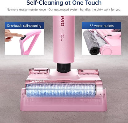 JONR S20 Pro 180° Lay Flat Wet Dry Vacuum Cleaner - Smart Adjusting Suction Cleans Under Low Furniture (3.5"), Self-Cleaning, 2-in-1 Vacuum and Mop for Pet Hair, Kitchen Spills & All Floor (L)