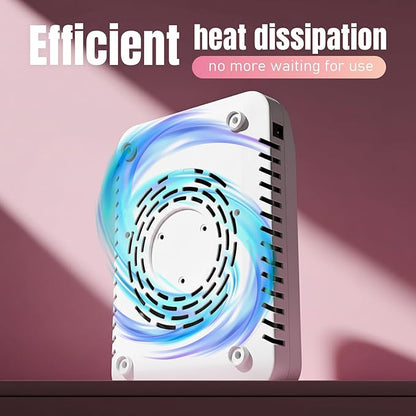 Nail Dust Collector Vacuum for Nail Techs – Powerful Suction, Quiet 3-Speed Fan, Reusable HEPA Filter, One-Knob Control, Compact Portable for Gel/Acrylic Nails, Salon & Home