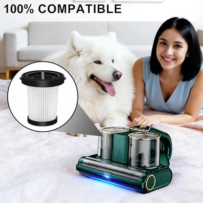Washable Reusable Replacement Filter Compatible with Gxzsk 500W Corded Mattress Vacuum Cleaner，Dual Cup & Widen Suction Port Handheld Vacuums 4-Pack