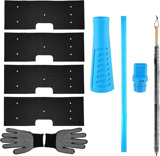 7 Pcs Dryer Vent Cleaner Kit for GE Washer Dryer Combo, WH01X35719 Lint Filter Replacement Upgraded Washable Sponge for Models PFQ97HSPVDS, Dryer Vent Brush and Dryer Vent Vacuum Hose ﻿