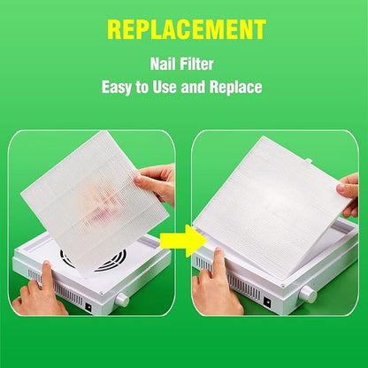 Makartt Nail Dust Collector Filter - for SYMPHONEE Nail Dust Vacuum Machine - Single Replacement Filter for Nail Art Salon Dust Extractor Accessories