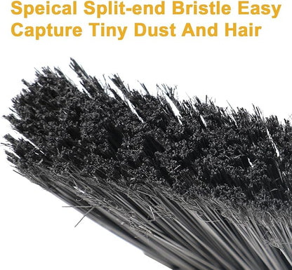 Heavy Duty Angle Broom - Yellow Broom for Outdoor & Indoor, Garage, Driveway, Sidewalk, Kitchen & More, Long Handle