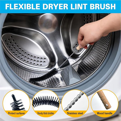 12Pcs Home Crevice Cleaning Brush Set for Kitchen Bathroom - Cup Lid Straw Dryer Vent Gap Cleaning Tools Household Cleaning Supplies
