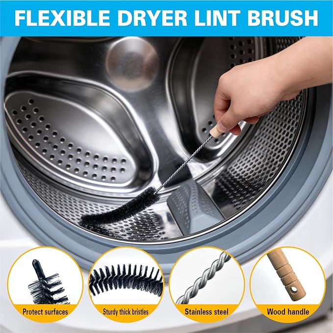 13Pcs Deep Crevice Cleaning Brush Set with Flashlight Gloves & Drain Brush - Dryer Vent Cup Lid Straw Gap Cleaning Tools Professional Cleaning Supplies