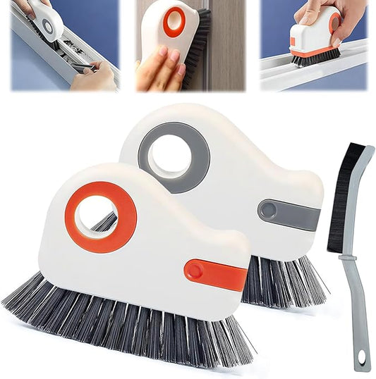 2pcs 2 in 1 Groove Cleaning Brush, Easy to Store Window Track Cleaning Tools, Multifunction Window Track Cleaner, Track Cleaning Tools Suitable for Sliding Door Tracks, Shutter Door Window Track