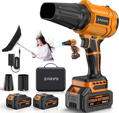 YUQUESEN Cordless Leaf Blower, 980,000 RPM Handheld Leaf Blower with 2 X 4.0Ah Batteries & Charger, Lightweight Leaf Blowers for Patio Cleaning, Lawn Care, Leaves, Dust - Orange