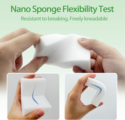 Magic Eraser Sponge, Water-Activated Cleaning Pads Sponge Mop, Bulk Pack Multi-Purpose Melamine Foam Cleaner for Kitchen, Bathroom, Walls, Shoes & Car, Non-Scratch & Reusable (50)
