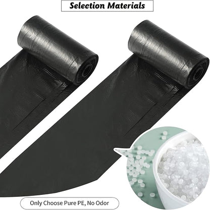 Mini Trash Bags 10 Rolls (200 Counts) - 0.5 Gallon/2 Liter Leak-Proof Bags for Car, Desktop & Small Trash Cans, 12x8.7 Inch Fit Under 2 Liter Bins
