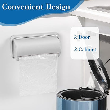 3Pcs Trash Bag Dispenser, Wall Mount Trash Bag Holder, Plastic Grocery Bag Holder Large Opening Design Easy to Take Out for Kitchen Bathroom Toilet,5.9 x 2.36 x 2.9