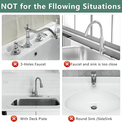 NiuYichee 17inch x 4inch Kitchen Sink Faucet Mat, Water Absorbing Stone Faucet Splash Guard for Bathroom Counter, Quick Drying Diatomite Tray for Kitchen Sink, Dark Gray