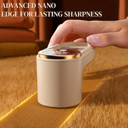 Rechargeable Fabric Shaver, Electric Lint Remover with 3-Speed LED Screen, Portable Fuzz Trimmer for Sweaters, Furniture, Blankets - Safe & Efficient Pilling Remover (Smart Gray)