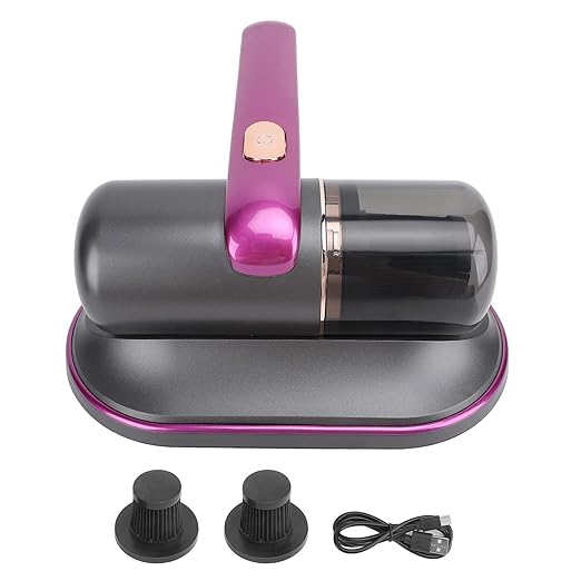 Cordless Vacuum Cleaner 10KPa Suction Low Noise Handheld Bed Vacuum Cleaner with 2Pcs Washable Filters for Sofa Carpet