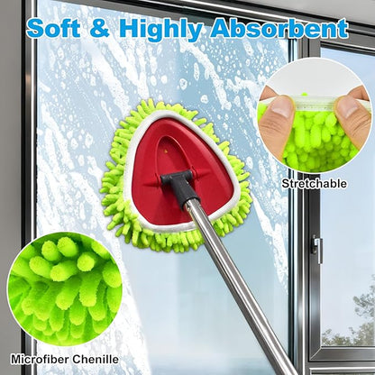 Mop Heads Replacements for Ocedar, Mop Replace Head for o Cedar Easywring 1 Tank, Spin Mop Replacement Head Include 3 Mop Refills Machine Washable Reusable Deep Cleaning and 3 Chenille Mop Pads