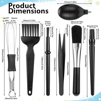 8 Pcs Keyboard Cleaning Kit with Keycap Puller & Switch Puller Mini Dust Cleaning Brushes Air Blower Anti-Static Brush Small Mechanical Keyboard Cleaner for Computer Motherboard Camera