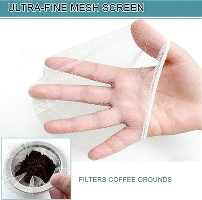 400 PCS Disposable Kitchen Sink Strainer Mesh Bag, Ultra-Fine Elastic Anti-Clogging Drain Filter Net, Universal Fit for Kitchen Bath Sink Strainers, Food Waste Debris Catcher, Drain Cover Strainer Bag