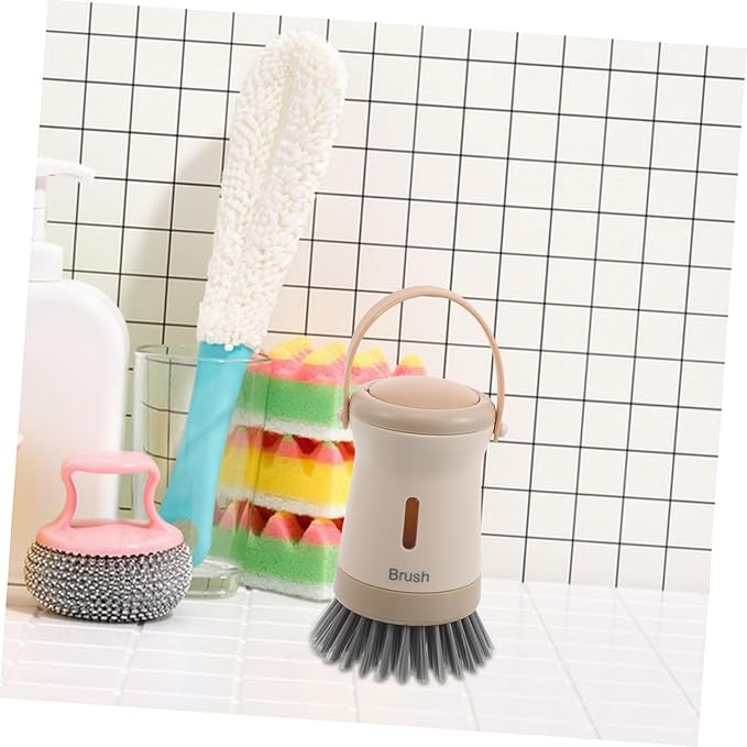 VOSAREA Liquid Adding Brush for Dishes Kitchen Dish Brush Soap Dispenser for Gentle Cleaning