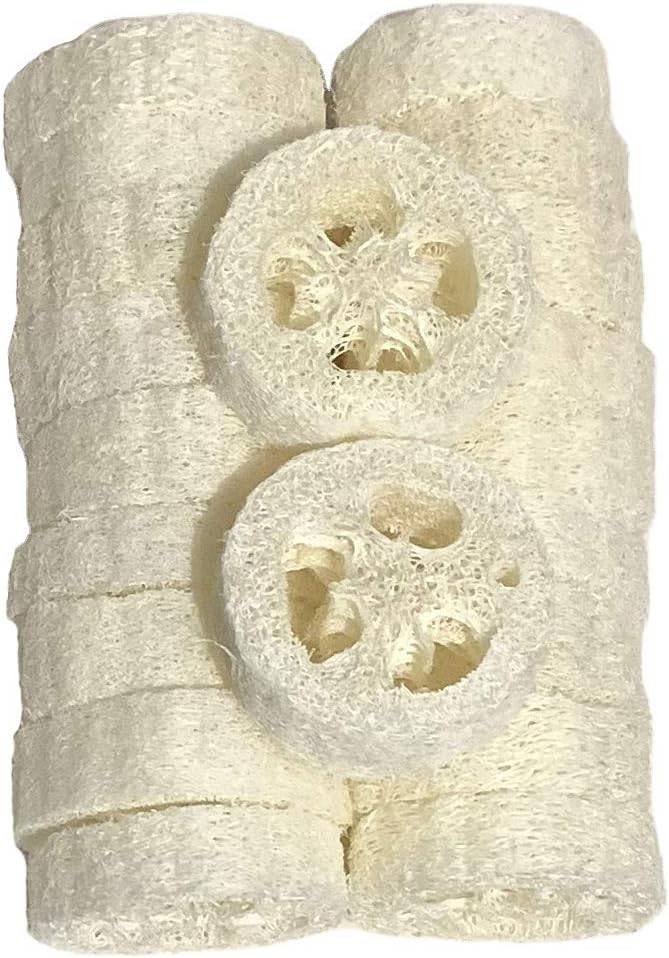 2cm Natural Loofah Cuts Loofah Slices for Soap Making or Soap Dish Pack of 20