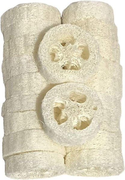 2cm Natural Loofah Cuts Loofah Slices for Soap Making or Soap Dish Pack of 20