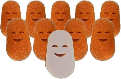 Smilyeez Scrub Moji Scrubbing Sponge Refill for The Dish Daddy (Reg. TM) Dishwand - (10 Pack)