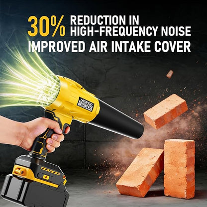 Electric Cordless Leaf Blower for DeWALT 20V Battery, 580,000 RPM Brushless Turbo Jet Blower with 3 Nozzles, Handheld Blower for Patio, Garden, Yard, Leaves, Dust, Garage & Snow Cleaning (Not Battery)