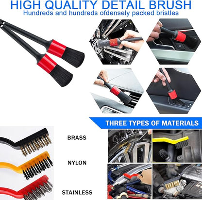 LIANXIN 37Pcs Car Wash Detailing Kit Foam Gun Sprayer Long Handle Foldable Car Wash Brush Bucket Towels Tire Brush Wash Mitt Sponge Duster Brush Car Wash Kit is Complete Car Care Tools