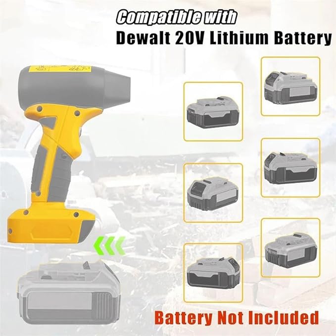 Mini Jet Dry Blower Turbo Fan Compatible with Dewalt 20V Max Battery,130000RPM Portable Handheld Cordless Blower for Car,Workshops,Lawns and Leaf Cleaning(no Battery)